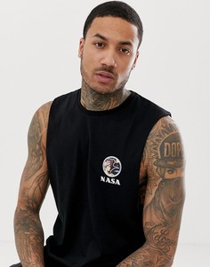 Футболка без рукавов с принтом на груди ASOS DESIGN NASA - Черный