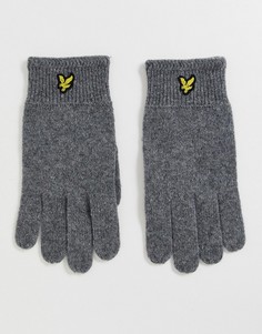 Серые шерстяные перчатки в рубчик Lyle & Scott - Серый