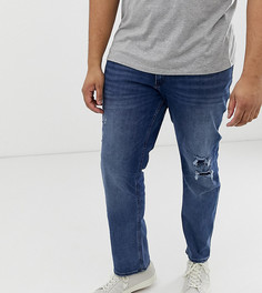 Синие узкие джинсы большого размера Jack & Jones - Синий