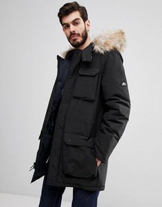 Черная парка с отделкой из искусственного меха на капюшоне Penfield Lexington - Черный