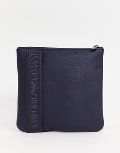 Темно-синяя сумка с логотипом Emporio Armani - Темно-синий