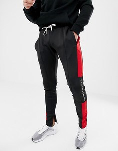 Джоггеры скинни со вставками Night Addict - Черный