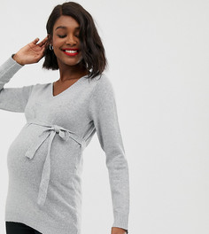Джемпер с завязкой Mamalicious - Серый Mama.Licious