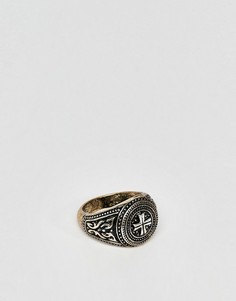 Кольцо-печатка Reclaimed Vintage inspired эксклюзивно для ASOS - Серебряный