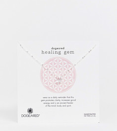 Ожерелье с подвеской-камнем и открыткой с надписью healing gem Dogeared - Серебряный