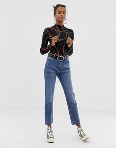 Синие прямые джинсы Bershka - Синий