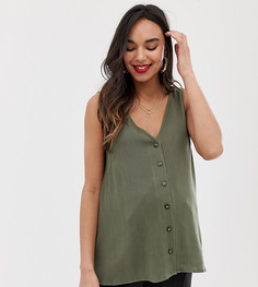 Топ на пуговицах без рукавов ASOS DESIGN Maternity - Зеленый