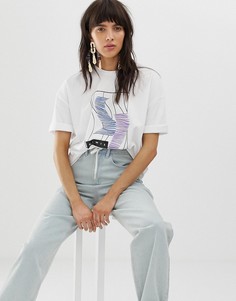 Футболка с принтом ASOS WHITE - Белый