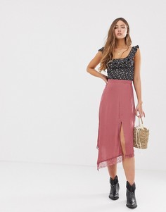 Платье-комбинация Free People - Розовый