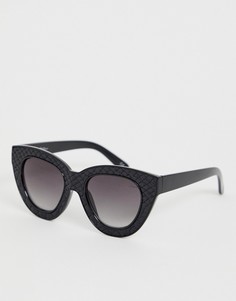 Солнцезащитные очки кошачий глаз с затемненными стеклами Jeepers Peepers - Черный