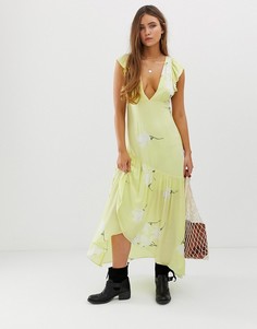 Желтое платье макси Free People - Желтый