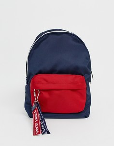 Мини-рюкзак из переработанного полиэстера с логотипом на ленте Tommy Jeans - Темно-синий