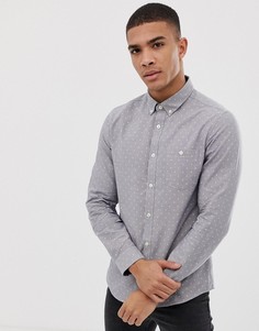 Оксфордская рубашка с принтом стрел Burton Menswear - Серый