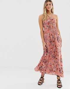 Платье макси с цветочным принтом Free People One Step Ahead - Розовый