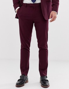 Бордовые зауженные брюки River Island - Красный
