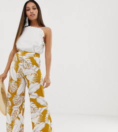 Широкие брюки с пальмовым принтом ASOS DESIGN Petite - Мульти