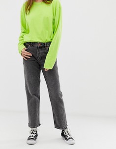 Джинсы прямого кроя с рваной отделкой и необработанными краями Cheap Monday Revive - Серый