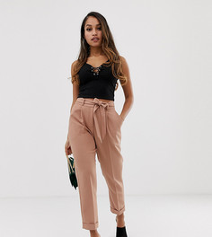 Брюки-галифе с поясом оби ASOS DESIGN Petite - Светло-бежевый