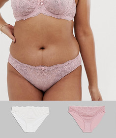 2 кружевных трусов разного цвета Dorina Plus Size Abigail - Мульти