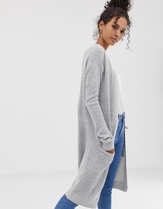 Серый удлиненный кардиган с карманами Brave Soul - Серый