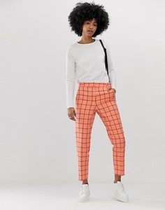 Узкие брюки-сигареты в яркую клетку ASOS DESIGN - Мульти
