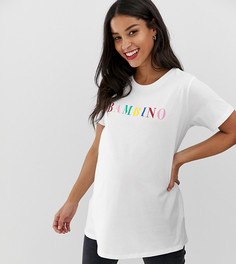 Футболка с узором ASOS DESIGN Maternity - Белый