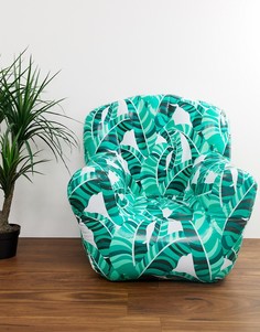 Надувное кресло с пальмовым принтом Sunnylife - Зеленый