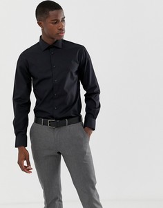 Черная зауженная рубашка с длинными рукавами Celio - Черный
