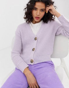 Сиреневый кардиган со стразами на пуговицах River Island - Фиолетовый