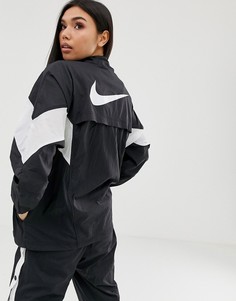 Черная спортивная куртка свободного кроя Nike - Черный