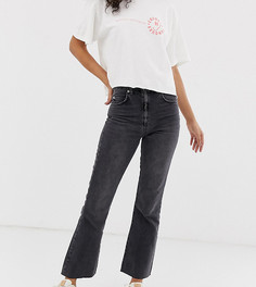 Черные укороченные джинсы клеш на молнии ASOS DESIGN Tall - Черный