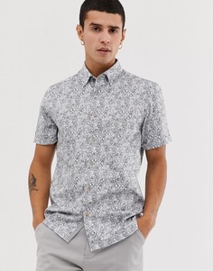 Рубашка с растительным принтом Ted Baker - Синий