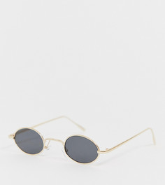 Овальные солнцезащитные очки в тонкой металлической оправе ALDO - Золотой
