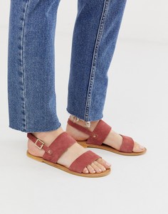 Кожаные сандалии ASOS DESIGN Faye - Оранжевый