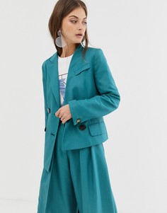 Асимметричный пиджак ASOS WHITE - Зеленый