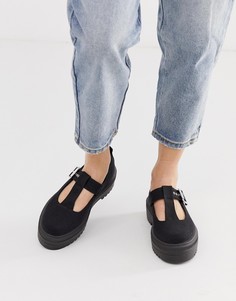 Черные туфли на плоской массивной подошве ASOS DESIGN Motivator - Черный