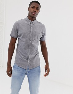 Синяя рубашка из пике Jack & Jones Core - Синий