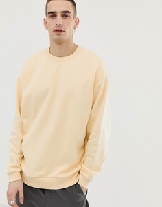 Светло-желтый oversize-свитшот ASOS DESIGN - Бежевый