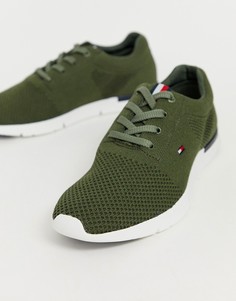 Легкие трикотажные кроссовки Tommy Hilfiger - Зеленый