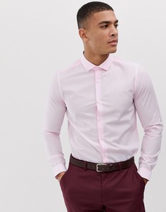 Розовая приталенная рубашка Burton Menswear - Розовый