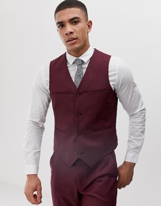 Светло-бордовый приталенный жилет ASOS DESIGN - Красный