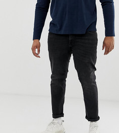 Выбеленные черные джинсы большого размера Jack & Jones - Черный