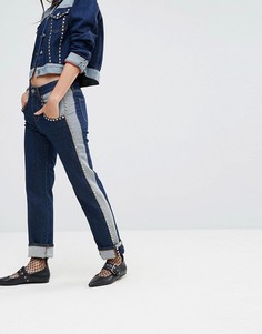 Укороченные джинсы прямого кроя с классической талией и заклепками Gigi Hadid - Синий Tommy Hilfiger