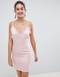 Платье с оборками Glamorous - Розовый
