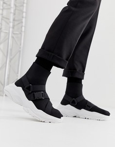Черные кроссовки на толстой подошве с ремешками ASOS DESIGN - Черный