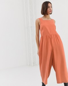 Лаконичный комбинезон со сборками на талии ASOS DESIGN - Зеленый