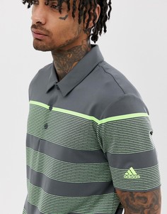 Черное поло в пунктирную полоску Adidas Golf Ultimate 365 - Черный