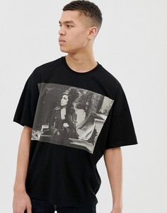 Oversize-футболка с фотографическим принтом ASOS DESIGN Amy Winehouse - Черный