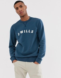 Темно-синий свитшот с круглым вырезом и графическим узором Jack Wills - Темно-синий