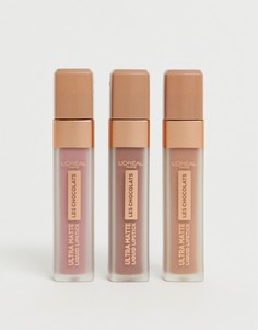 Подарочный набор жидких губных помад с матовым эффектом LOreal Paris Box of Chocolates - СКИДКА 33 - Мульти